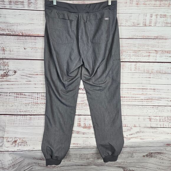 Figs Women's Scrub Pants L Tall Gray Zamora Joggers Medical Dental Vet Workwear - Picture 4 of 10